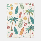 Couverture Polaire Tropical Summer Beach Pattern (1) (Devant)