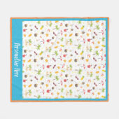 Couverture Polaire Tropical Summer Beach Vacances Motif Design (Devant (Horizontal))