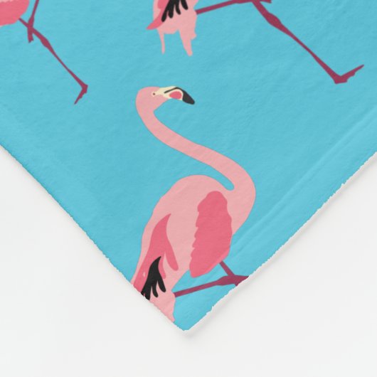 Couverture Polaire Tropical Summer Pink Flamingo Pattern (Coin)