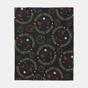 Couverture Polaire Trou dans un club de golf de sport Motif Noir