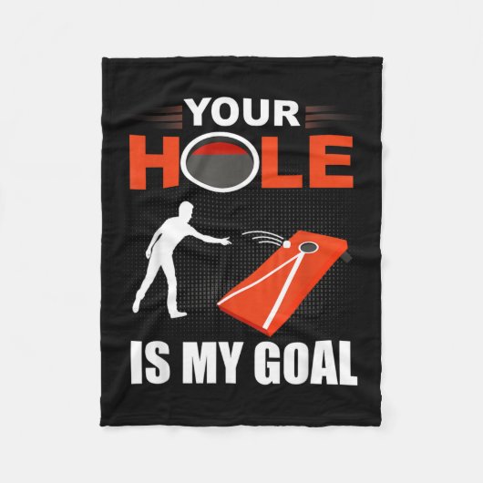 Couverture Polaire Trou est objectif drôle jeu de cornhole lancer de (Devant)
