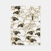 Couverture Polaire troupeau des moutons, noir et blanc (Devant)