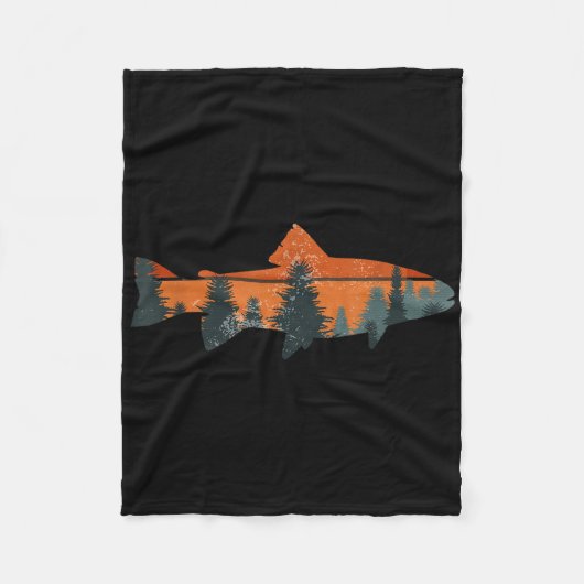 Couverture Polaire Trout Fly Fishing Nature Outdoor Fisherman Gift  (Devant)