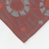 Couverture Polaire Trouvez le lapin, motif rustique, gris & terracott (Coin)