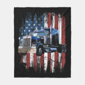 Couverture Polaire Trucker American Flag Truck Driver Truck Driver Gi (Devant)