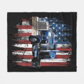 Couverture Polaire Trucker American Flag Truck Driver Truck Driver Gi (Devant (Horizontal))