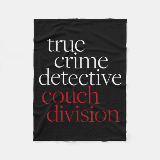 Couverture Polaire True Crime Detective Couch Di Fun Crime Fan Introv (Devant)