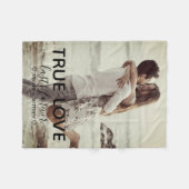 Couverture Polaire True Love Couple Photo Fiançailles Cadeau (Devant (Horizontal))