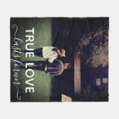 Couverture Polaire True Love Couple Photo Mariage Cadeau Fleece Blank (Devant (Horizontal))