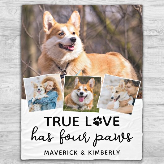 Couverture Polaire True Love Custom Pet Amoureux des chiens 4 Photo C