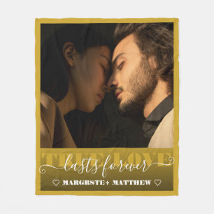 Couverture Polaire True Love Is Forever Fiançailles Photo Mariage