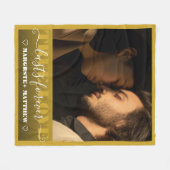 Couverture Polaire True Love Is Forever Fiançailles Photo Mariage (Devant (Horizontal))