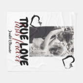 Couverture Polaire True Love Lasts Forever Hearts mignon Couple Photo (Devant (Horizontal))