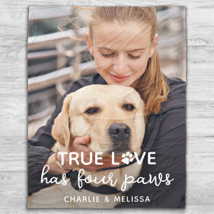 Couverture Polaire True Love Possède 4 Pws Photo Amoureux des chiens 