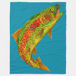 Couverture Polaire Truite arc-en-ciel feuille Aspen 5