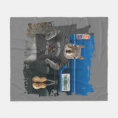 Couverture Polaire Truk Nutz - drôles de noix de camion écureuil (Devant (Horizontal))