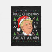 Couverture Polaire Trump 2024 Rendre à Noël sa grandeur un pull laid (Devant)