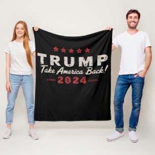 Couverture Polaire Trump 2024 Reprenez l'Amérique Président 47 États-