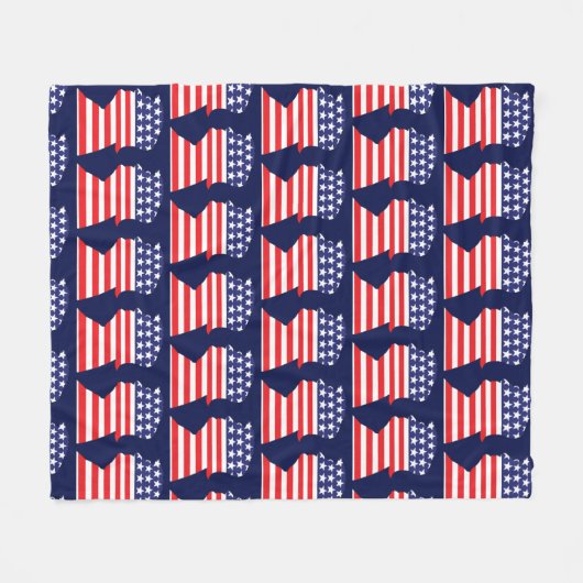 Couverture Polaire Trump 2024 Silhouette (Devant (Horizontal))