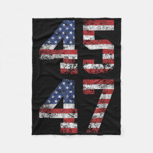 Couverture Polaire Trump 2024 Vintage - Clic Fit, Cou d'équipage, Pub