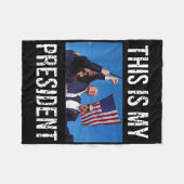 Couverture Polaire Trump 2024 Voici Mon Président (Devant (Horizontal))