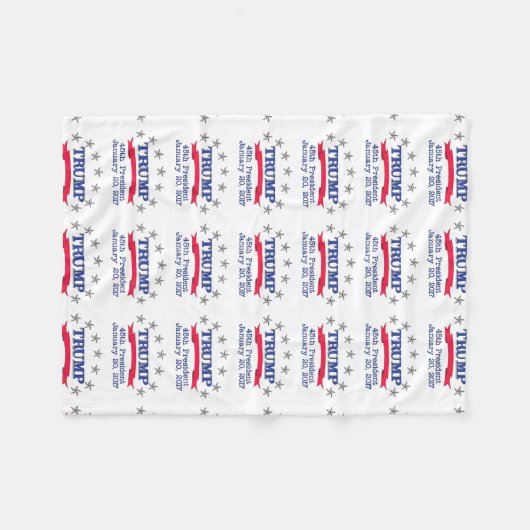 Couverture Polaire Trump 45e président (Devant (Horizontal))