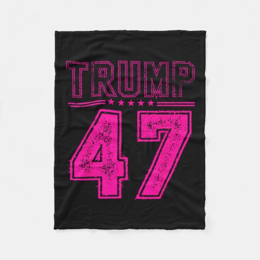 Couverture Polaire Trump 47, Drapeau Du Président Américain Pour Trum (Devant)