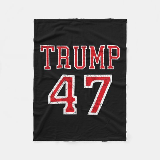 Couverture Polaire Trump 47 Président Team Footbyll Jersey Style 2024 (Devant)