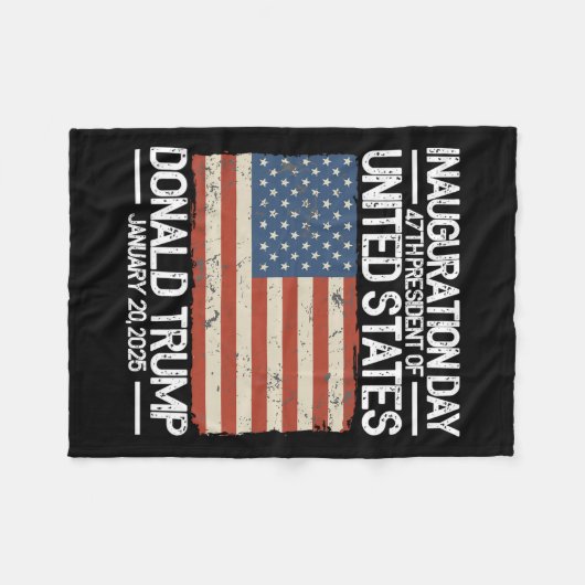 Couverture Polaire Trump 47e Journée d'investiture du président améri (Devant (Horizontal))