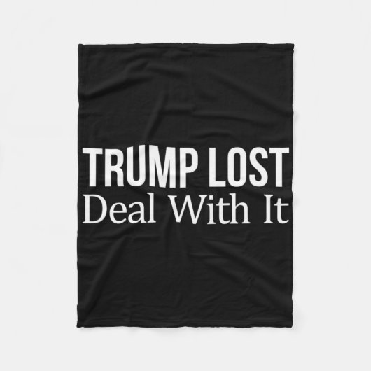 Couverture Polaire Trump a perdu - Faites avec -  (Devant)