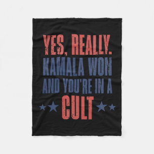 Couverture Polaire Trump a perdu Kamala Won You're In A Cult