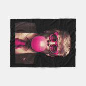 Couverture Polaire Trump Bubble Gum drôle (Devant (Horizontal))