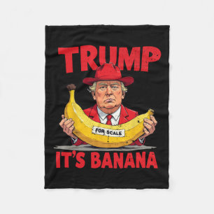 Couverture Polaire Trump C'est la banane (pour l'échelle) Mème amusan