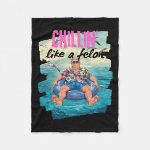 Couverture Polaire Trump Chillin Comme Un Felon Summer Retro Pool Flo