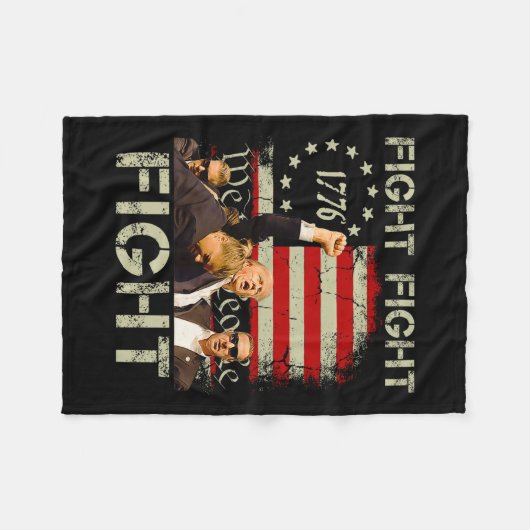 Couverture Polaire Trump Combat Combattre Les Signaux Trump Aux Améri (Devant (Horizontal))