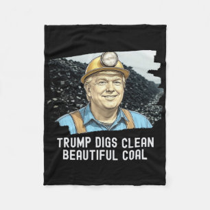Couverture Polaire Trump Digs Nettoyer Ba mine de charbon magnifique