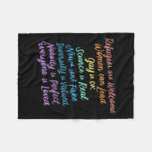 Couverture Polaire Trump Diversité Science Réfugiés Aimer les femmes  (Devant (Horizontal))