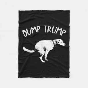 Couverture Polaire Trump Dog Pooping Dump
