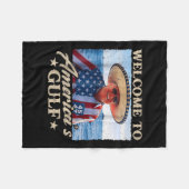 Couverture Polaire Trump Drôle Bienvenue Dans Le Golfe Des Amériques, (Devant (Horizontal))