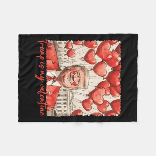 Couverture Polaire Trump est ma Saint Valentin drôle Trump Valentines (Devant (Horizontal))