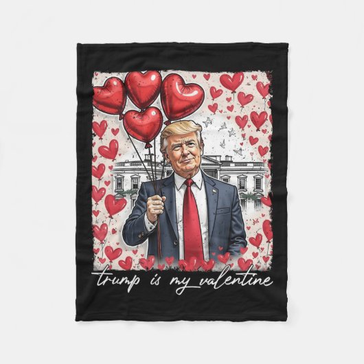 Couverture Polaire Trump est ma Saint Valentin drôle Trump Valentines (Devant)