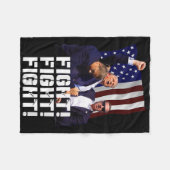 Couverture Polaire Trump Fight Fight Fight (Devant (Horizontal))