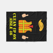 Couverture Polaire Trump Garbage Man Safety Vest Clean Up On Aisle 46 (Devant (Horizontal))