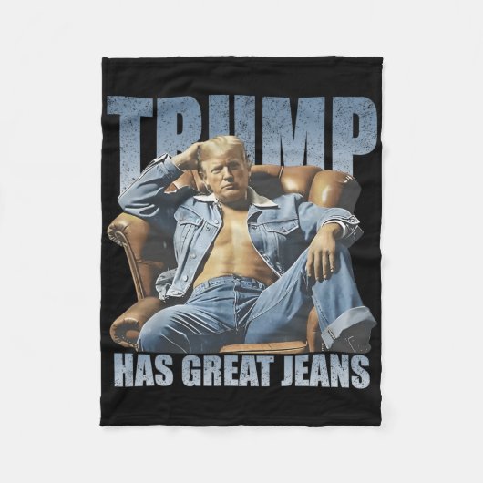 Couverture Polaire Trump Has Great Jeans Funny Retro (Devant)
