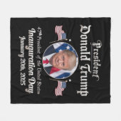 Couverture Polaire Trump Inauguration Day 2025 47th USA President (Devant (Horizontal))