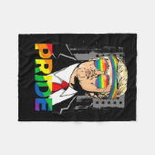Couverture Polaire Trump Lgbt Gay pride Mois Lesbian Biual Transgend (Devant (Horizontal))