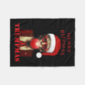 Couverture Polaire Trump Merry Rizzmas Trumpmas Funny Christmas Bubbl (Devant (Horizontal))