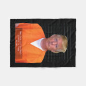 Couverture Polaire Trump Mug Shot Range Jumpsuit Parodie Derrière Les (Devant (Horizontal))