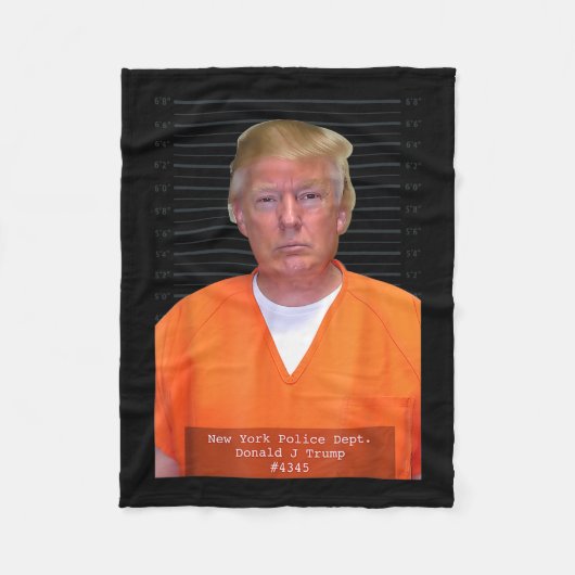Couverture Polaire Trump Mug Shot Range Jumpsuit Parodie Derrière Les (Devant)