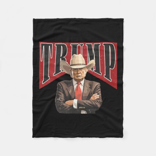 Couverture Polaire Trump Occidental Cowboy Tee Take America Back Trum (Devant)